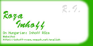 roza inhoff business card